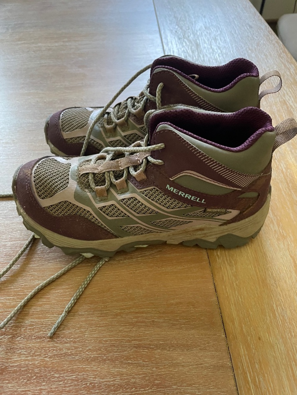 Kids Merrill Moab Waterproof Hiking Boots - Little Girls 1.5M